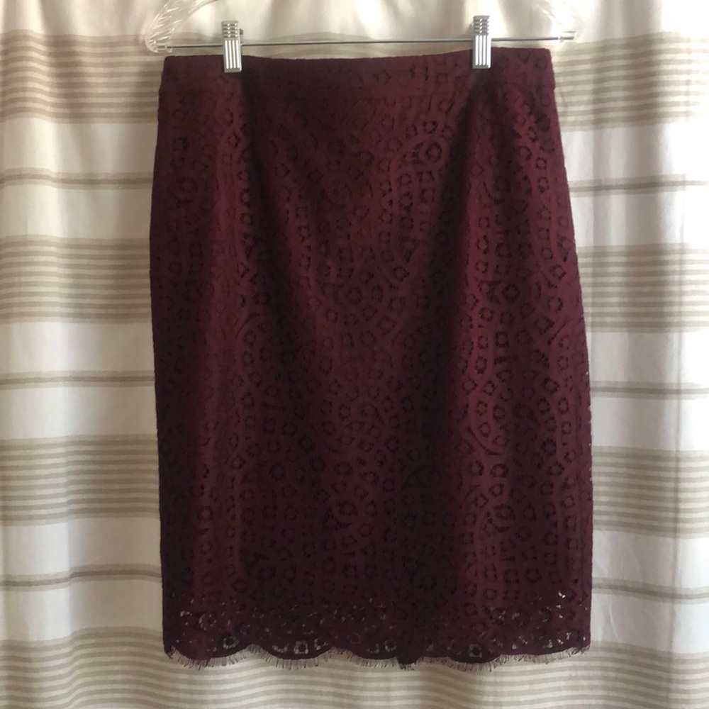 Loft Maroon Pencil Skirt - Sz. 6